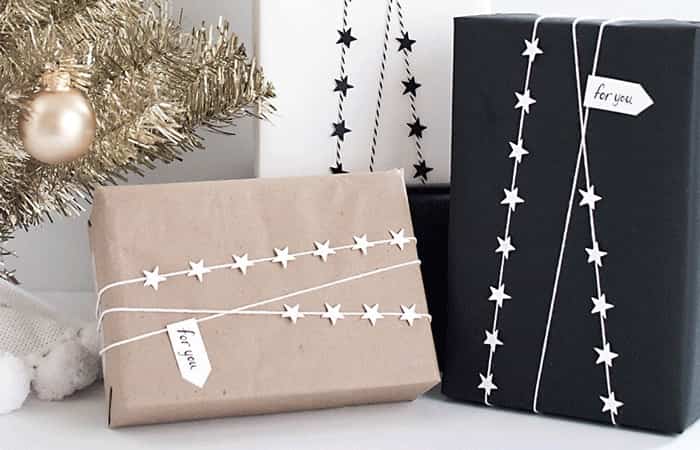 Envoltorio diy con estrellas