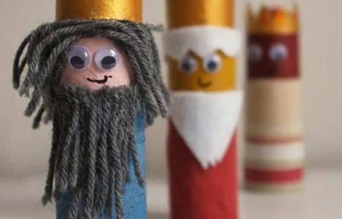 manualidades de Reyes Magos con tubos de papel higiénico manualidades de Reyes Magos con tubos