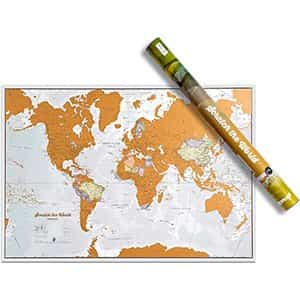 Mapa mundi: Rasca los lugares a los que viajas