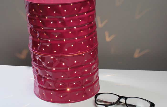 lámpara casera con latas diy lámpara casera con latas diy