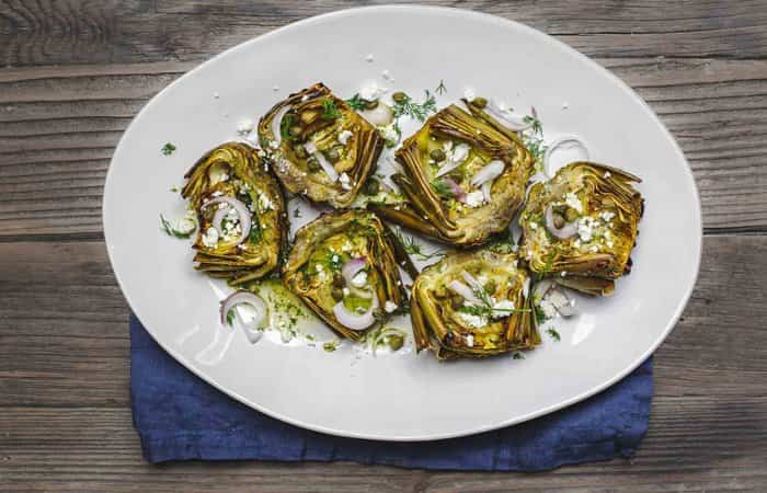 Menú semanal para la primavera con alcachofas