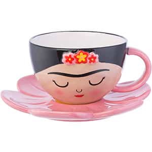 Taza con plato Frida Khalo