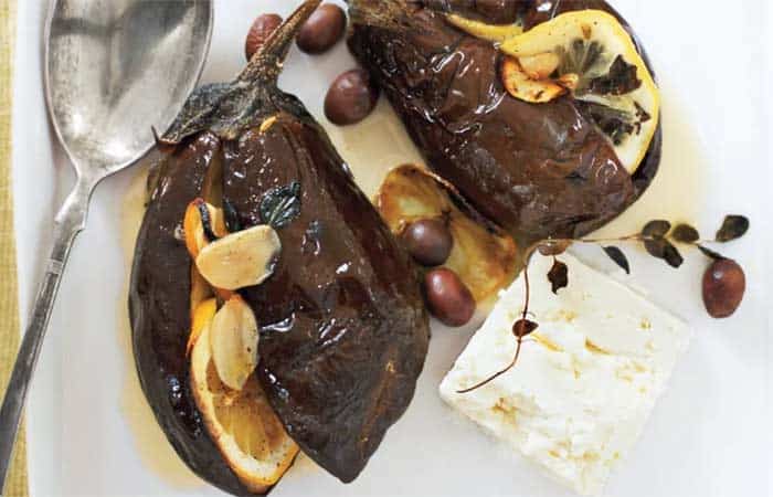 Receta de berenjenas asadas con relleno Receta de berenjenas asadas