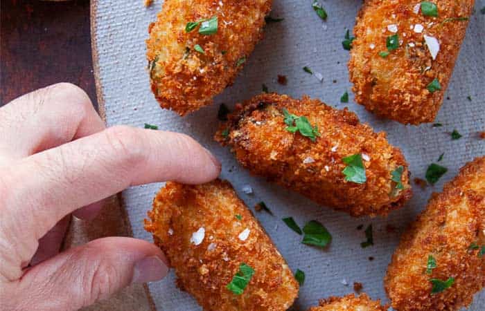 Croquetas sanas de puré de patata Croquetas sanas de patata