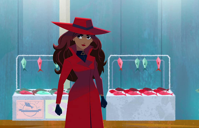 fotograma serie de animación carmen sandiego carmen sandiego