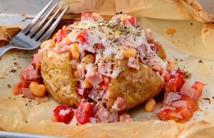 patatas al horno con jamón patatas al horno con jamón