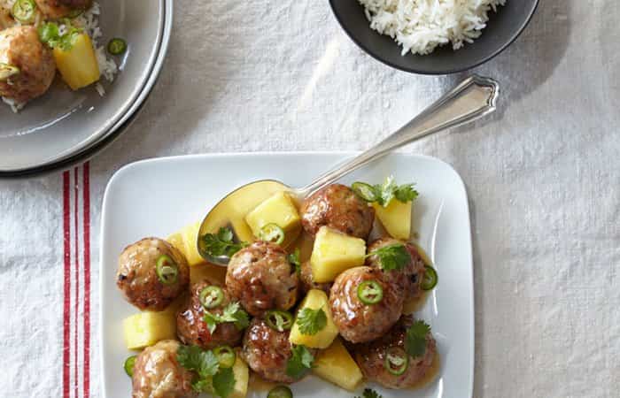 albóndigas con piña albóndigas con piña