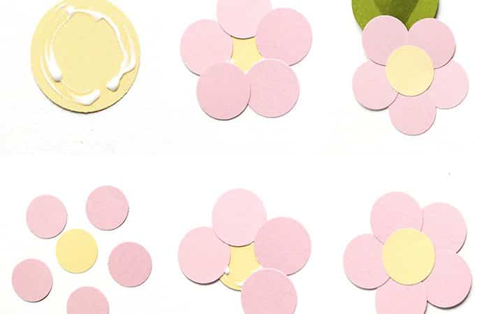 flores de papel con cinco pétalos flores de papel con cinco pétalos