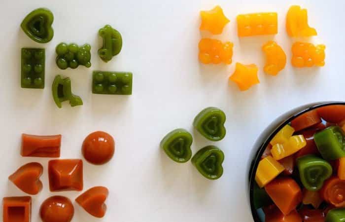 Golosinas caseras con formas infantiles Golosinas caseras con formas
