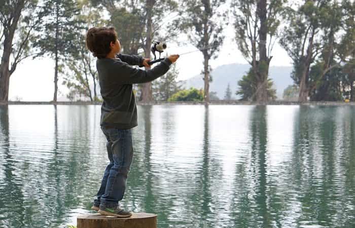 Pesca con niños