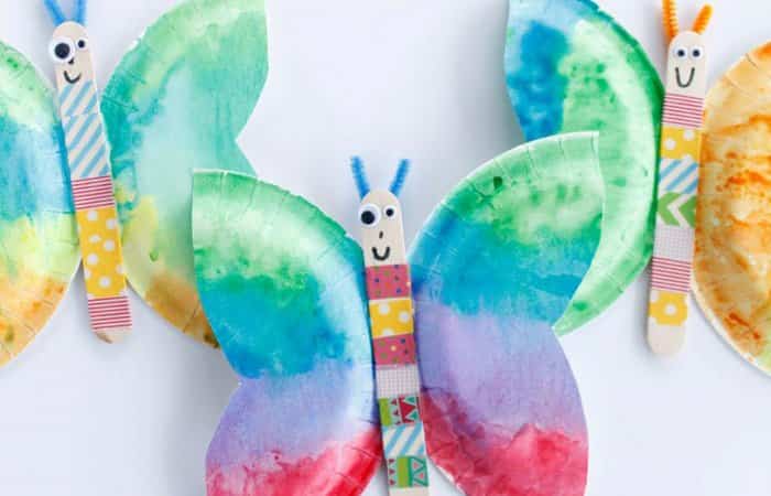 Manualidades de animales hechas con palitos de helado. Mariposas