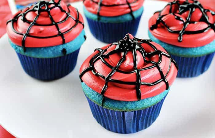 Cupcakes para Fiesta de Spider-Man Cupcakes para Fiesta de Spider-Man