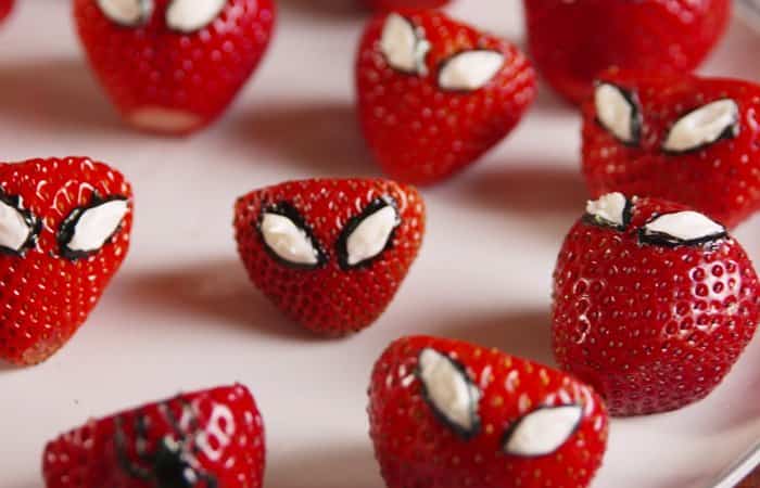 Fiesta de Spider-Man dulces fresas Fiesta de Spider-Man dulces fresas