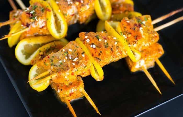 Kebab de salmón Kebab de salmón