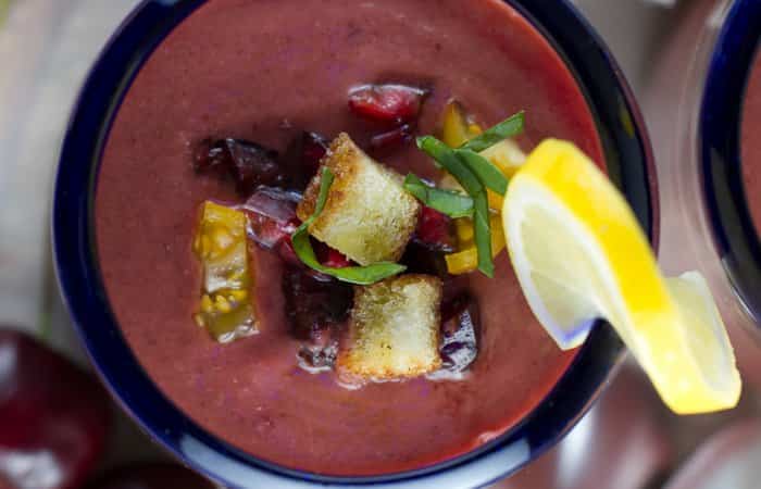 Receta de gazpacho con Thermomix de cerezas Gazpacho de cerezas