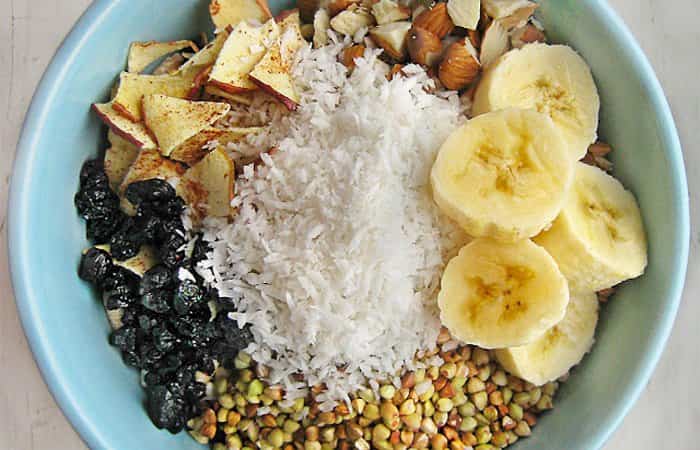 Tazón de desayuno de cereales sin gluten Tazón de desayuno de cereales sin gluten