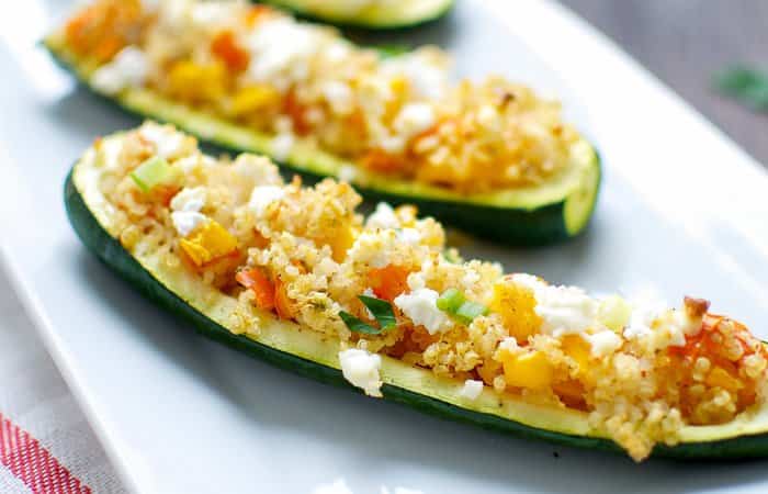 calabacín relleno con quinoa calabacín relleno con quinoa