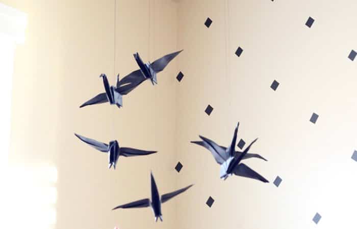 móviles para bebés con grullas de origami móviles para bebés con grullas de origami