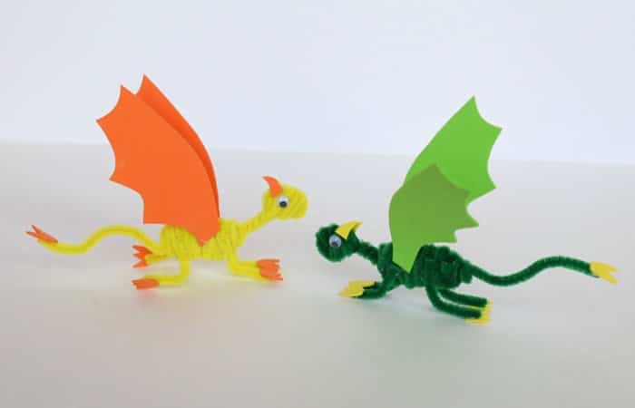 dragones con limpiapipas dragones con limpiapipas