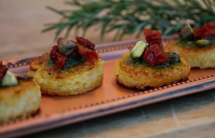 Aperitivos de Navidad con polenta Aperitivos de Navidad con polenta
