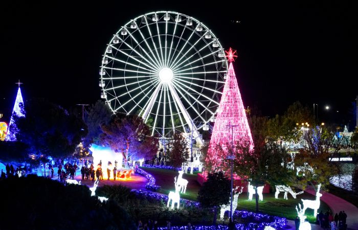 Noria en parque de las navidades de Torrejón de Ardoz Mágicas Navidades de Torrejón