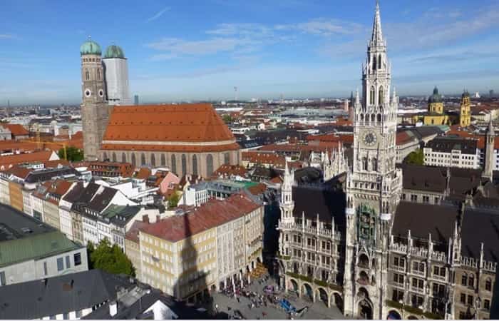 El casco antiguo de Múnich se puede recorrer a pie Ciudades de Europa perfectas para una escapada: Múnich, vista aérea