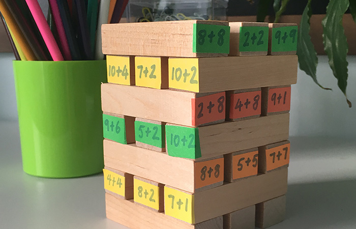 Juegos para aprender a sumar con jenga Juegos para aprender a sumar con jenga