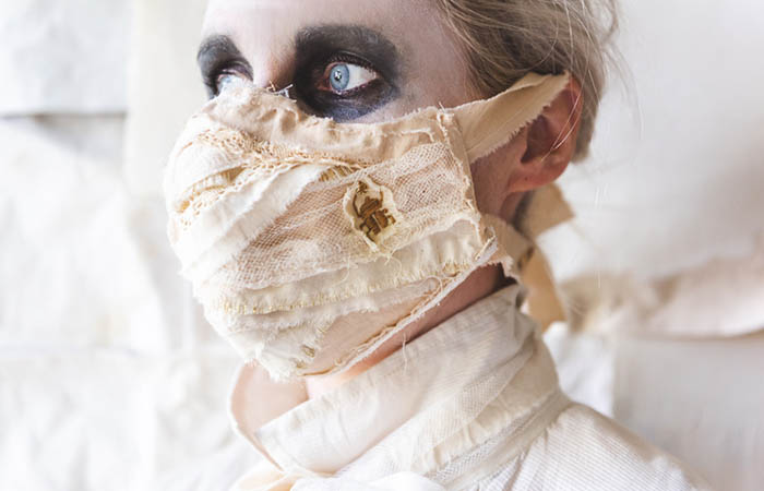 Mascarillas para el disfraz de momia o muerto Mascarilla de momia o muerto