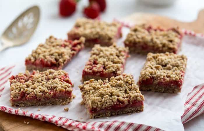 Postres con fresas: barritas