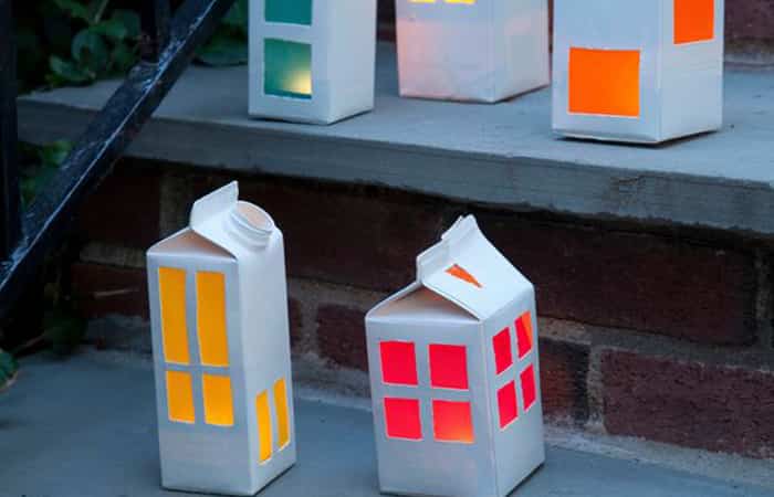 Farolillos caseros con bricks Farolillos caseros con bricks
