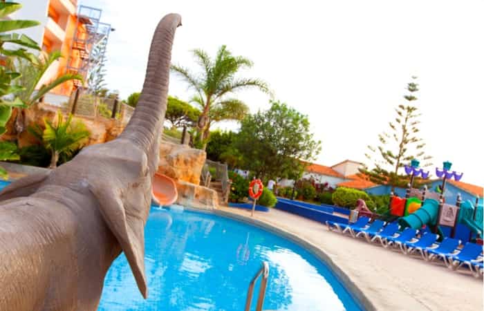 grandes atracciones para niños en la zona de piscina de Marbella Playa Hotel los mejores resorts para familias en españa: Marbella Playa Hotel