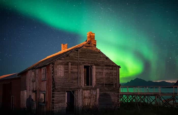 Aurora-boreal en Noruega Aurora boreal