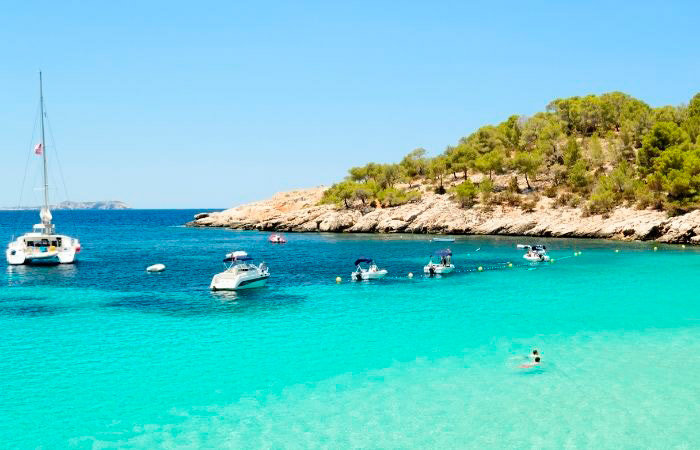 Cala de Sant Antoni De Portmany. Paddle Surf