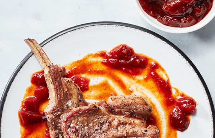 chuletas con mermelada de tomate picante chuletas con mermelada de tomate picante
