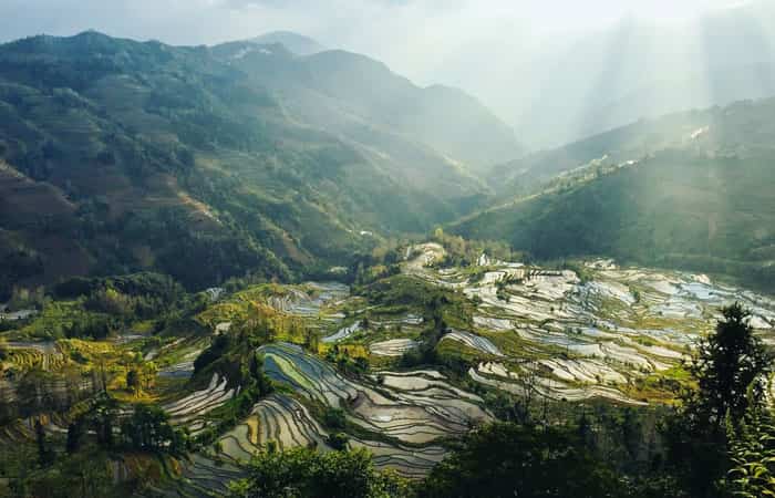 Condado de Yuanyang China Paisajes extraordinarios