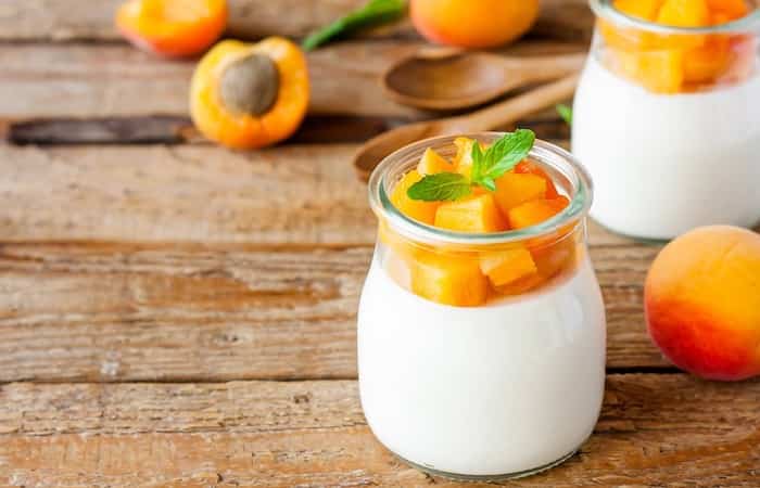 panna cota melocotón panna cota melocotón