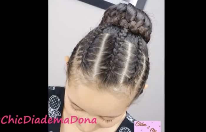 recogidos con trenzas diadema y moño trenzados recogidos con trenzas