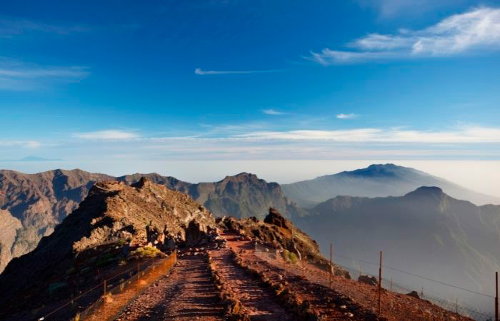 Sendero de los volcanes, de gran recorrido Sendero de los volcanes, isla de La Palma