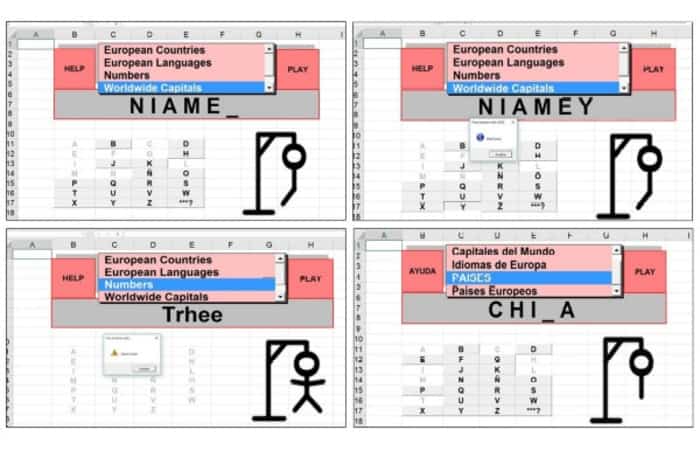 el juego del ahorcado excel el juego del ahorcado