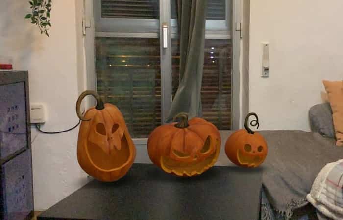 Personajes de Halloween en realidad aumentada