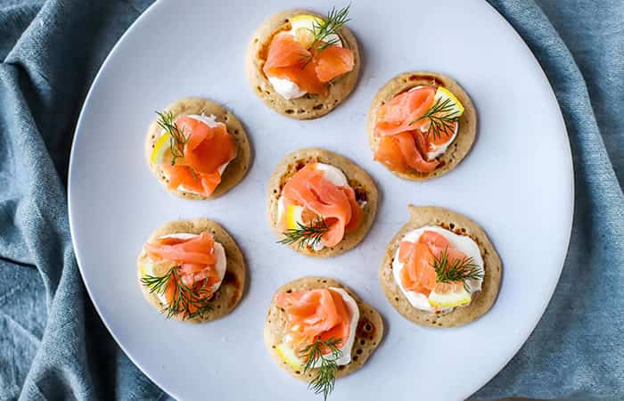 miniblini con salmón miniblini con salmón
