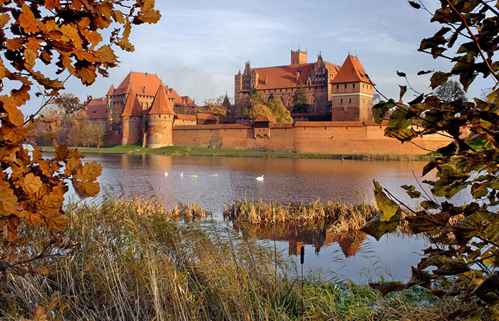 vistas del castillo de Malbork, en Polonia Castillo de Malbork, en Polonia