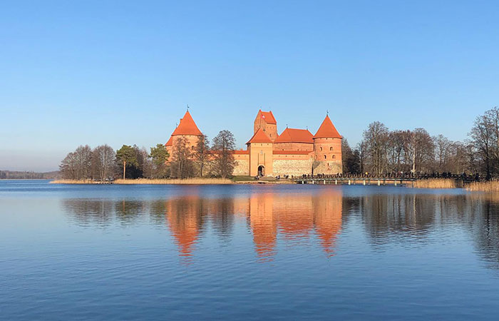 Castillo de Trakai, en Lituania, en una isla Castillo de Trakai, en Lituania