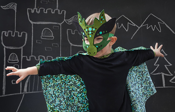 Dragón Disfraces de Carnaval que tapan la mascarilla