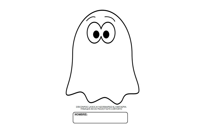 dibujo del fantasma come miedos vuelta al cole después de Navidad. Fantasma Come Miedos