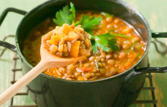 guiso-de-lentejas Proteínas vegetales. Las lentejas
