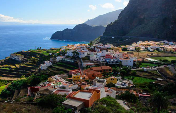 El pueblo de Agulo en La Gomera