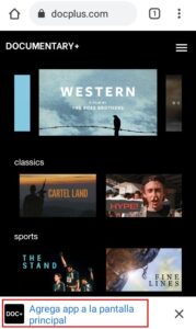 Documentary+ móvil