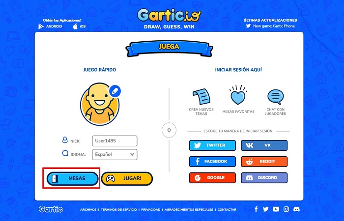Gartic móvil