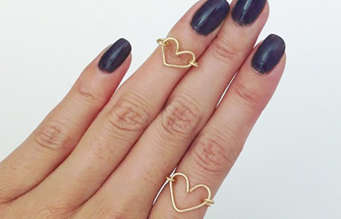 anillos de bisutería diy para adolescentes anillos de alambre con forma de corazón